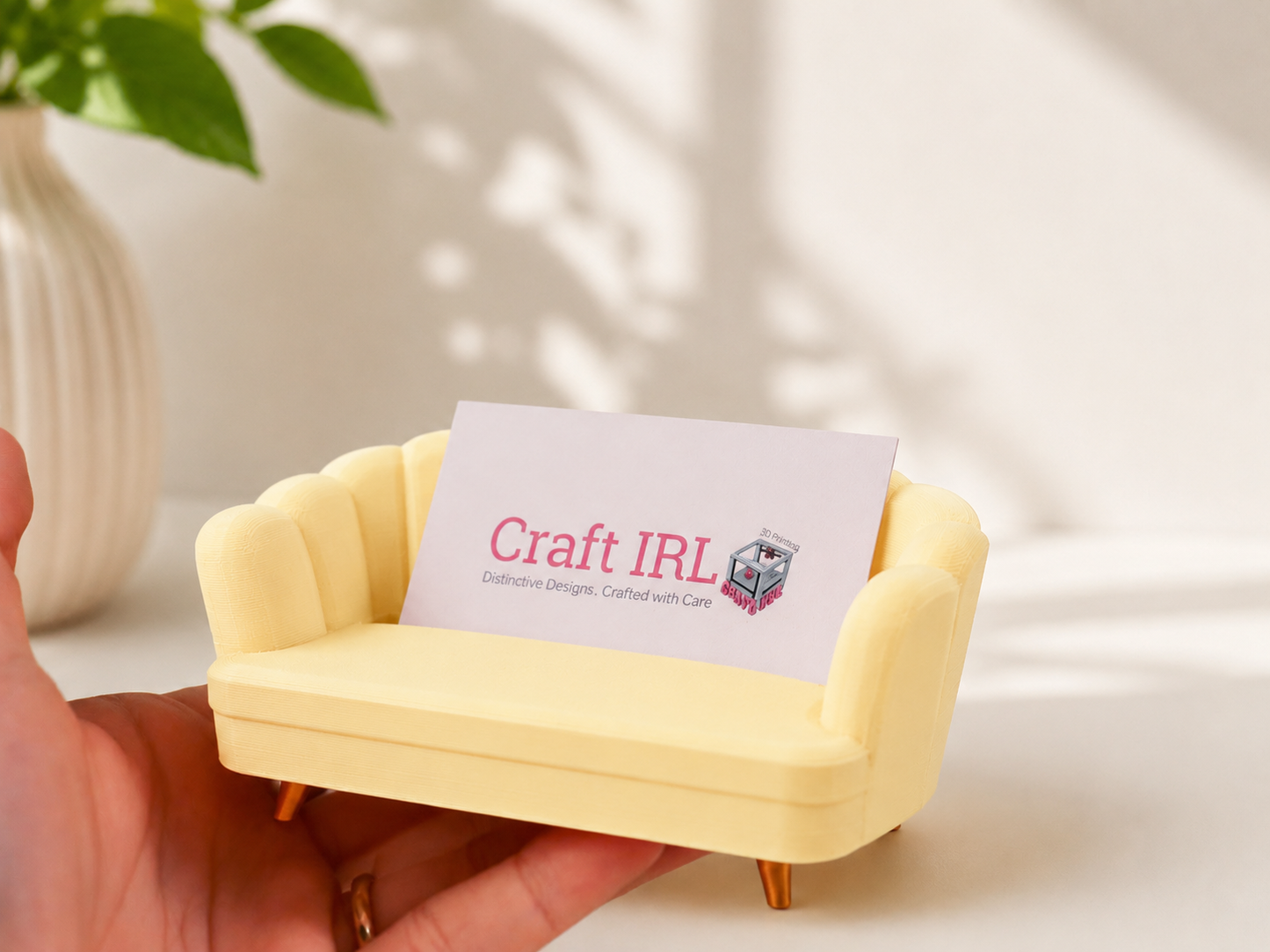 Art Deco Scallop Shell Couch Business Card Holder