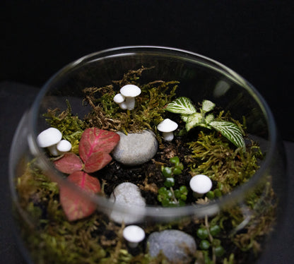 White Button Mushroom Stake Plant Accessory