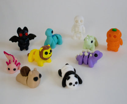 Mini Articulate Animal Toy Pack + Free Dragon Egg Included