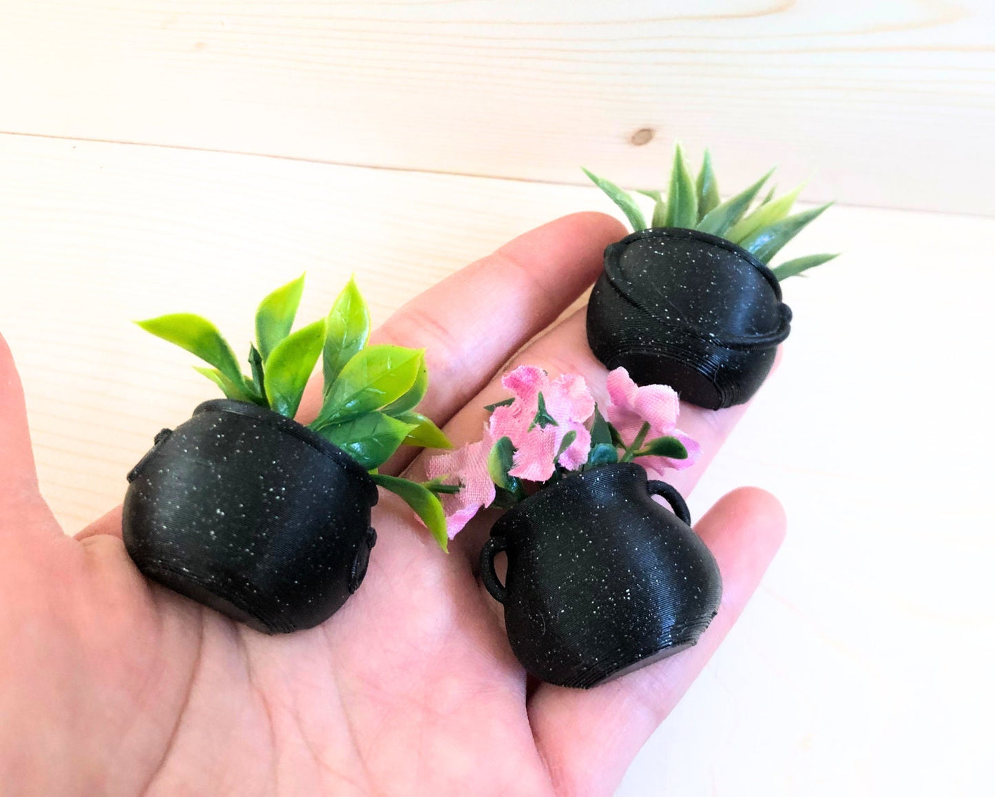 Mini Succulent Cauldron Fridge Magnet