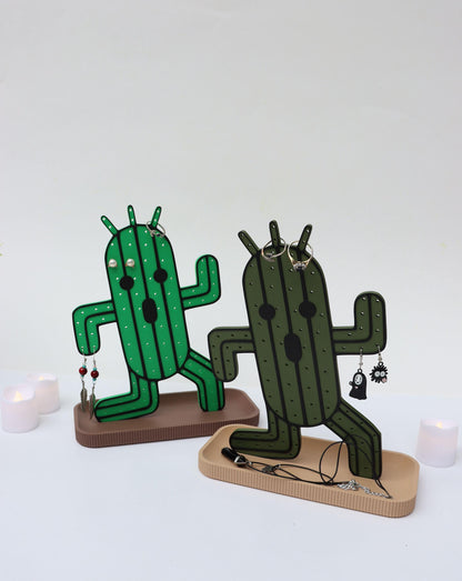 Cactus Earrings and Pin Stand