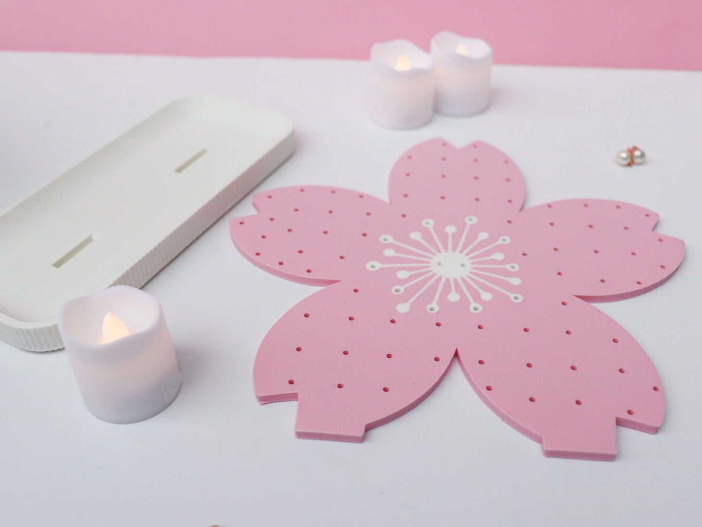 Sakura Earrings and Pin Stand