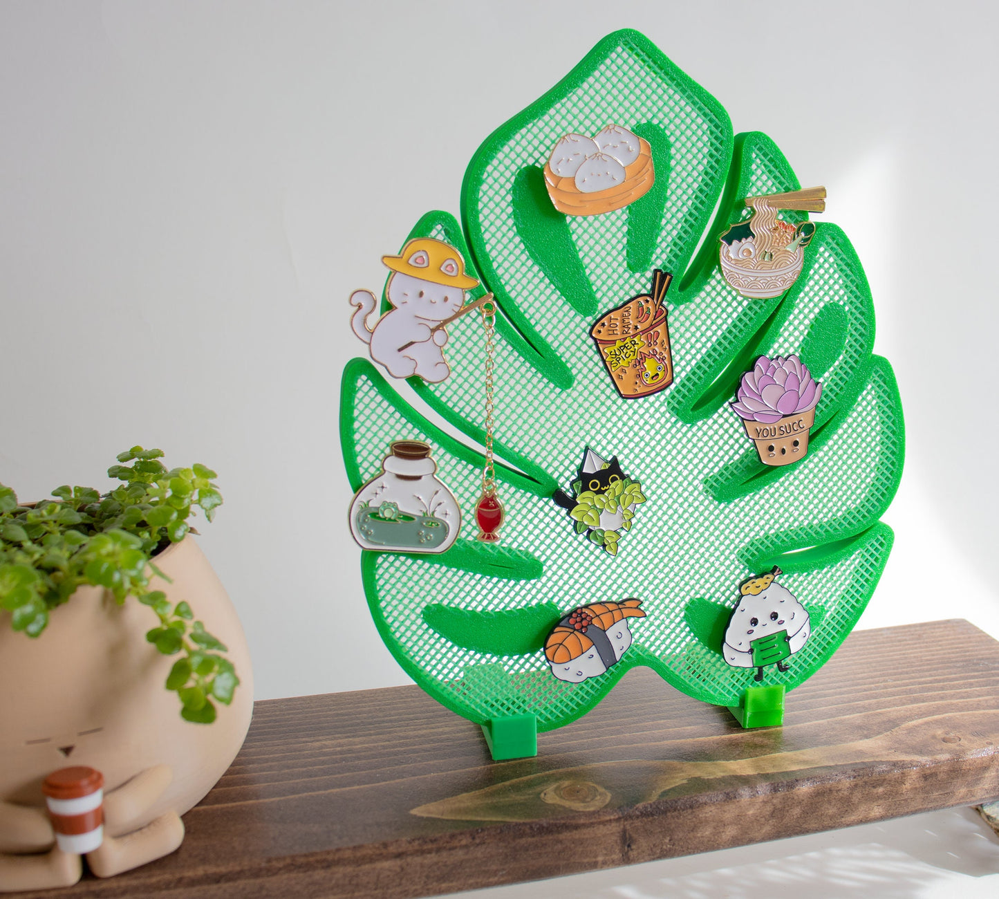 Monstera Leaf Pin Board Display