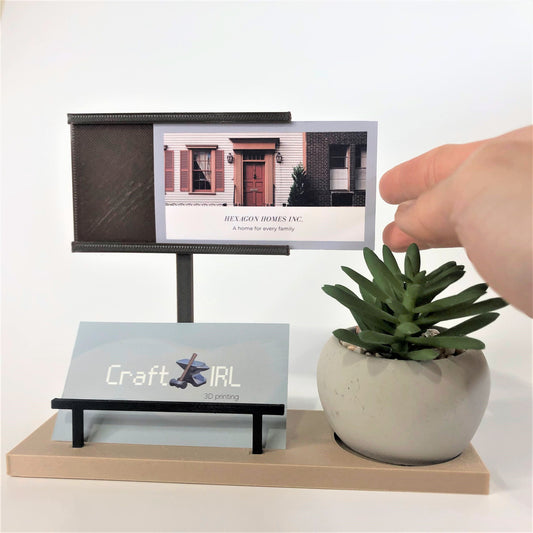 Business Card Holder with extra slot for display card