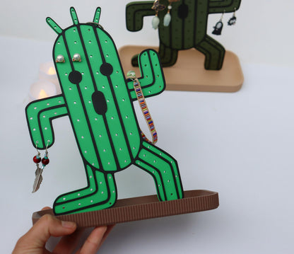 Cactus Earrings and Pin Stand