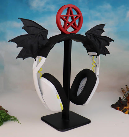 Stacked Demon Wings Headphone Attachment