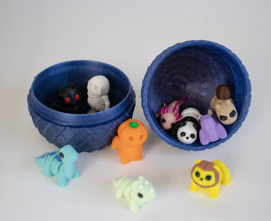 Mini Articulate Animal Toy Pack + Free Dragon Egg Included