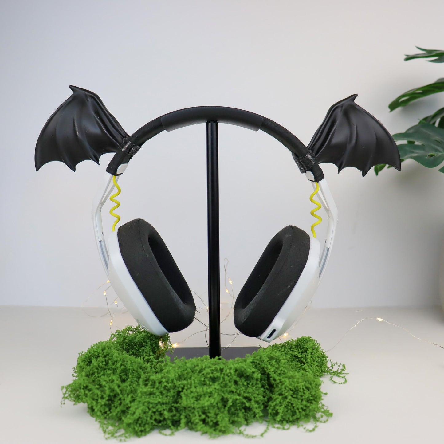 Bat Wings Headphone Attachment with Horns