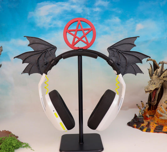 Stacked Demon Wings Headphone Attachment