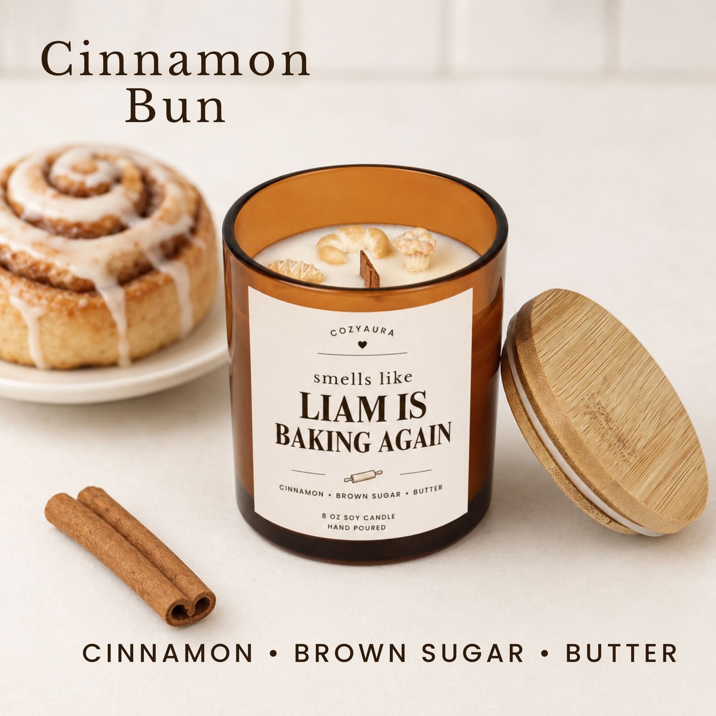 Personalized Baked Goods Candles for Baker
