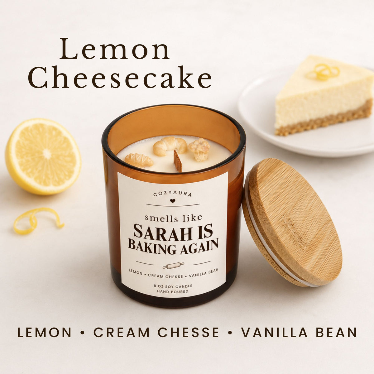 Personalized Baked Goods Candles for Baker