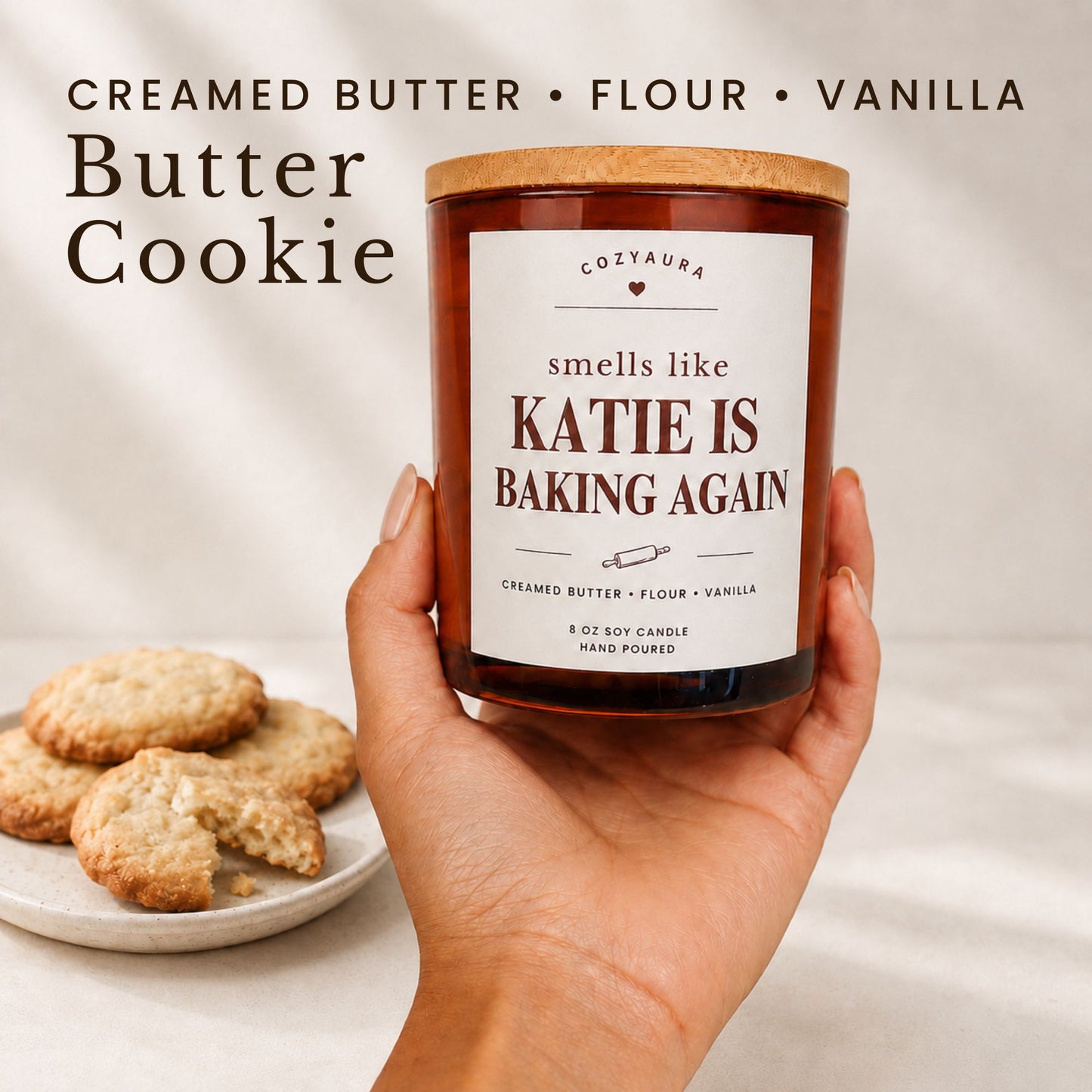 Personalized Baked Goods Candles for Baker