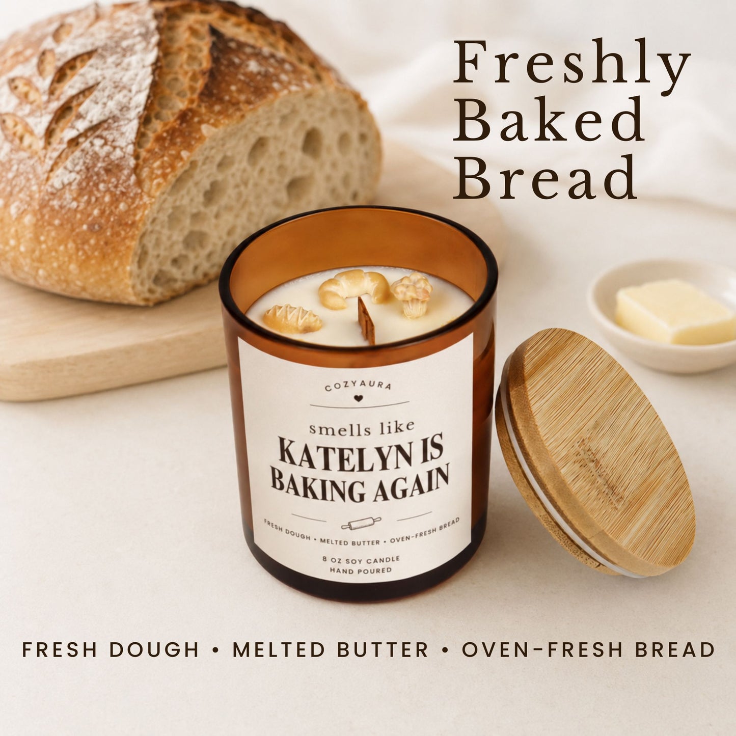 Personalized Baked Goods Candles for Baker