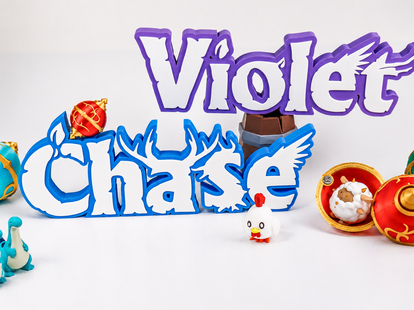Personalized Palworld-Inspired Name Sign with FREE Mini Pal Sphere