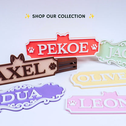 Personalized Dog Name Sign with Custom Breed