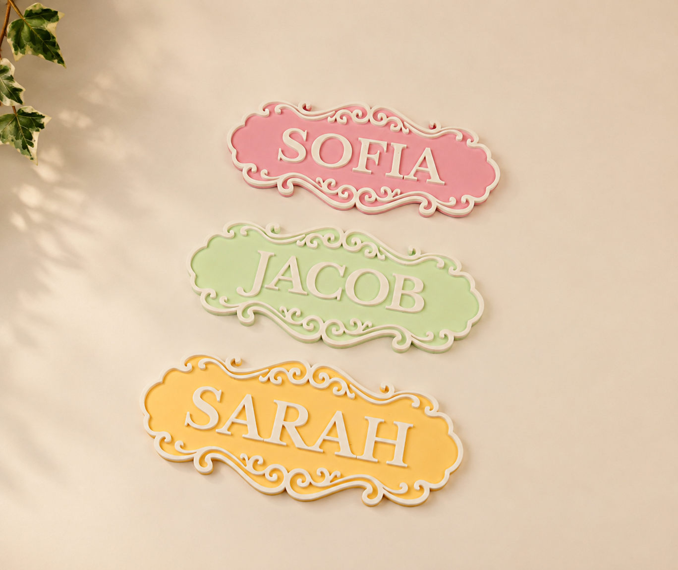 Personalized Vintage Room Door Name Plaque