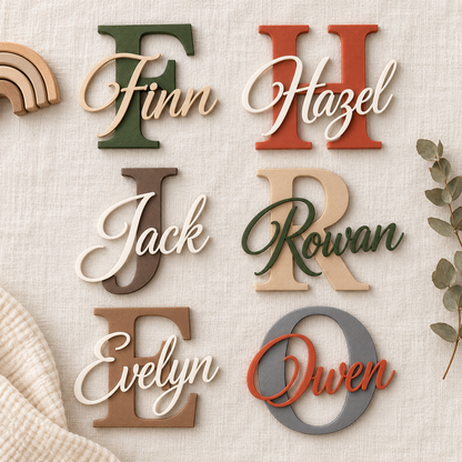 Custom Initial Wall or Door Name Sign