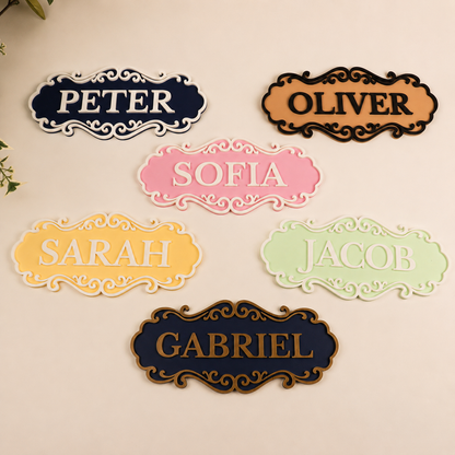 Personalized Vintage Room Door Name Plaque