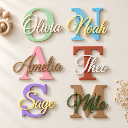 Custom Initial Wall or Door Name Sign
