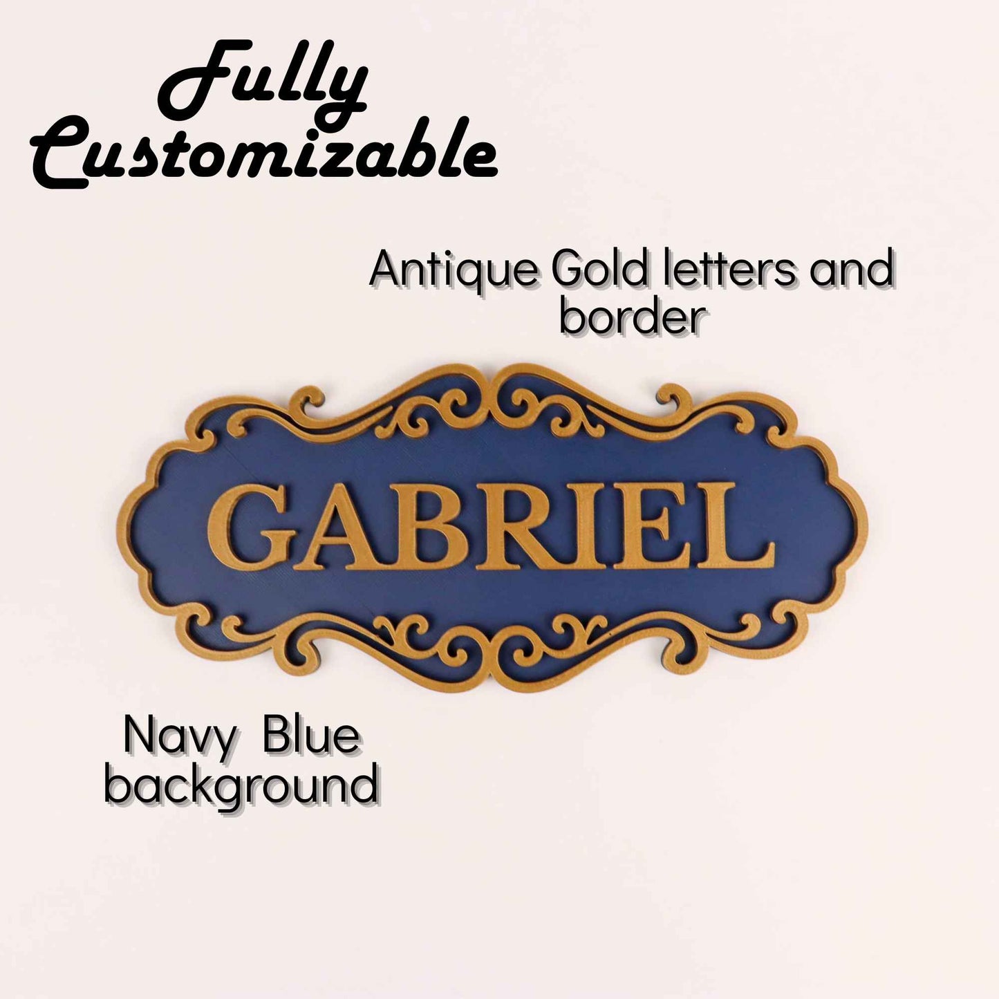 Personalized Vintage Room Door Name Plaque
