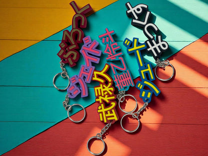 Personalized Japanese Keychain