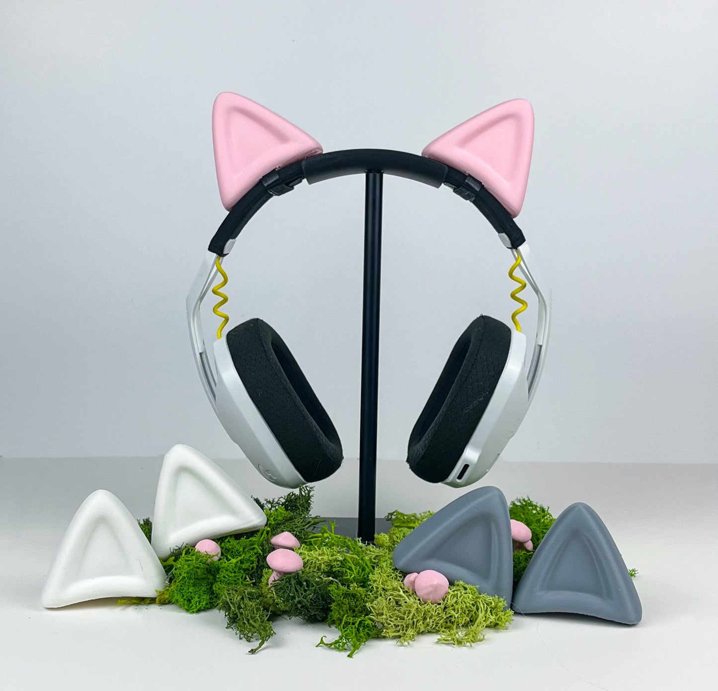 Cute Cat Ear Headphone Attachment | Cat Cosplay Ears | Gaming and Streaming Accessory