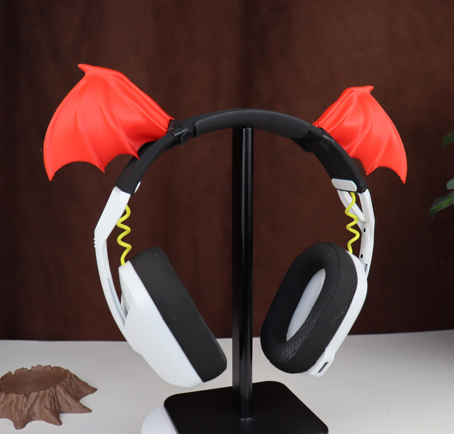 Bat Wings Headphone Attachment with Horns
