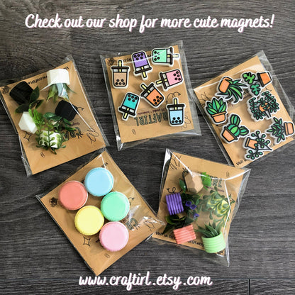 Mini Succulent Cauldron Fridge Magnet