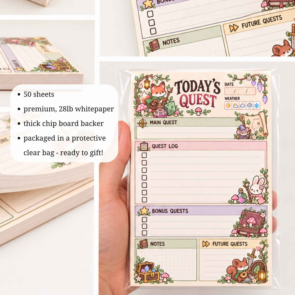 DnD Woodland Adventurers Planner Pad