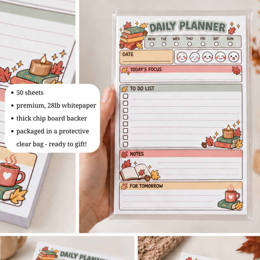 Bookish Fall Planner Pad
