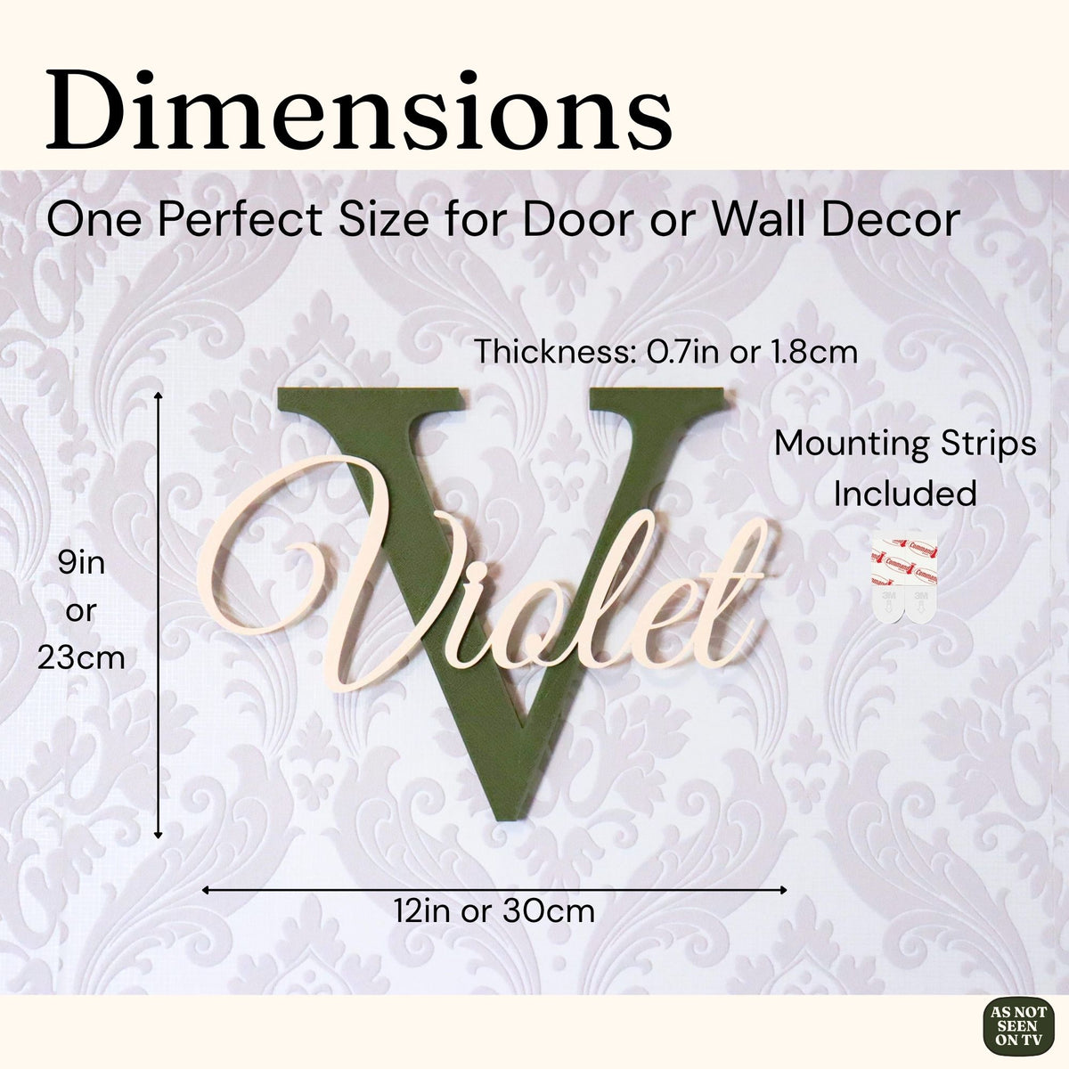 Custom Initial Wall or Door Name Sign