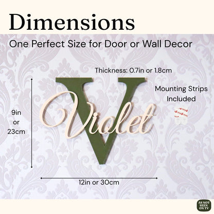 Custom Initial Wall or Door Name Sign