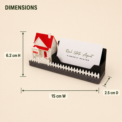 Miniature House Realtor Business Card Stand
