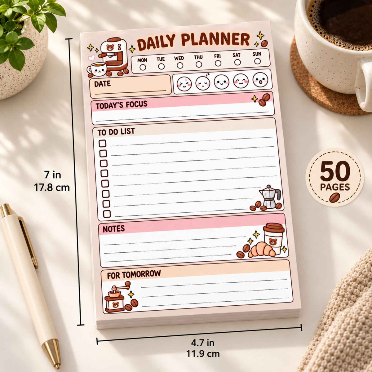 Coffee Time Planner Pad