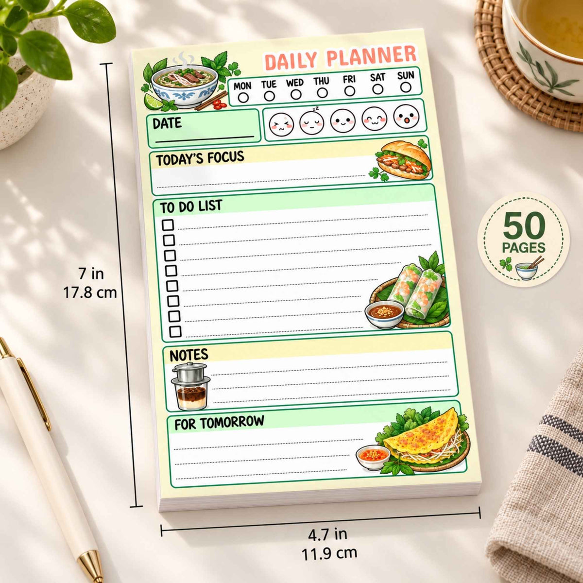 Vietnamese Food Planner Pad