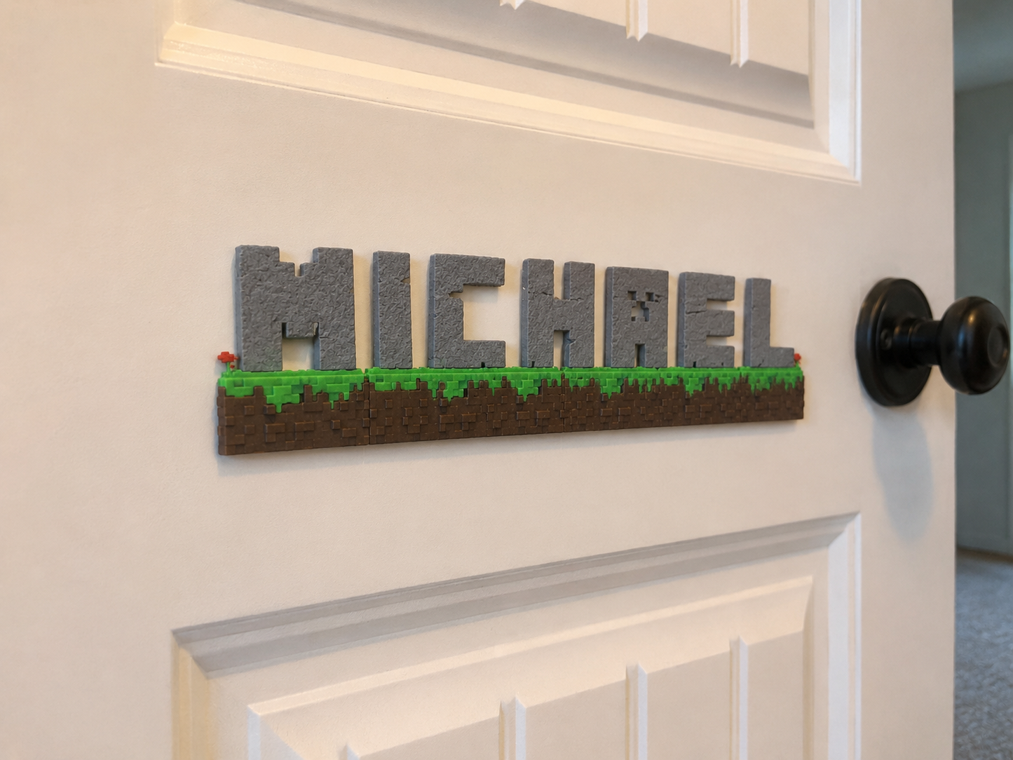 Minecraft-inspired Name Plate and Door Sign