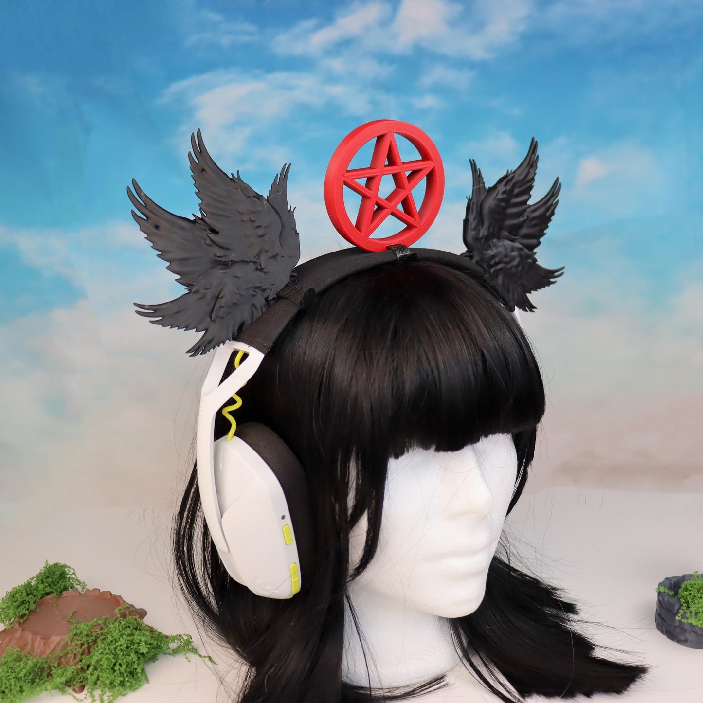 Archangel Wings Headphone Attachment | Angelic Headset Accessory | Streamer Gamer Gift and Decor