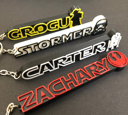 Customizable Keychain Star Wars Inspired
