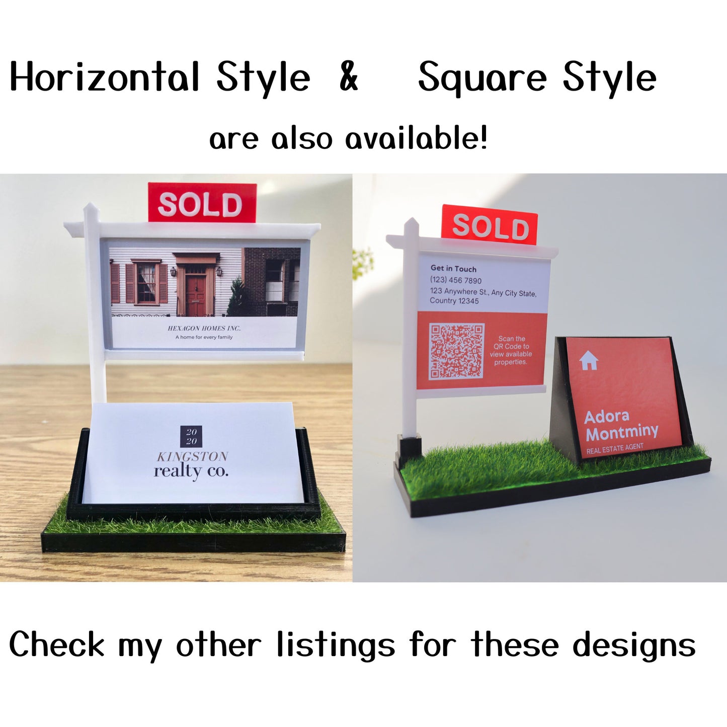 Vertical Realtor Business Card Holder