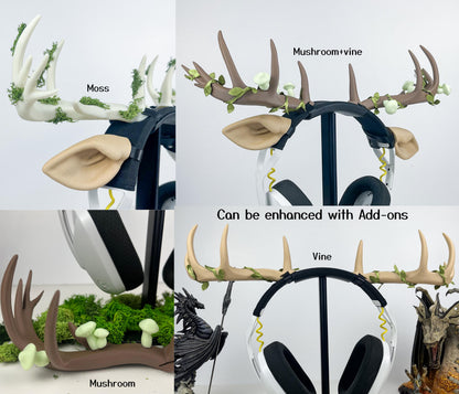 Large Deer Antler Headphone Attachment