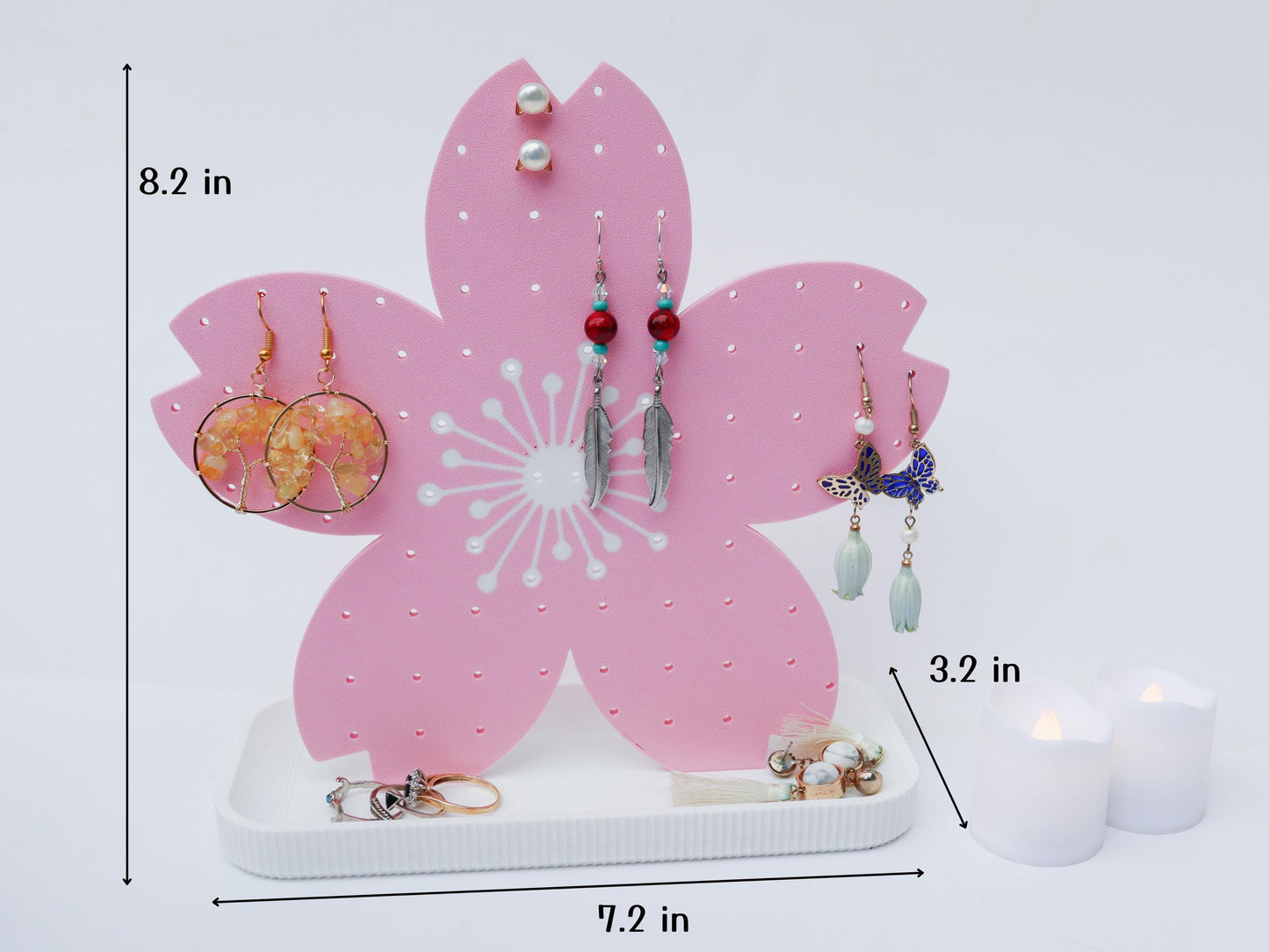 Sakura Earrings and Pin Stand