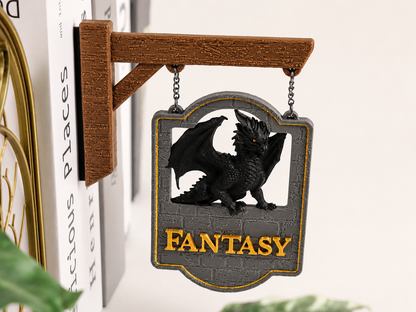 Tavern Sign Bookshelf Sign
