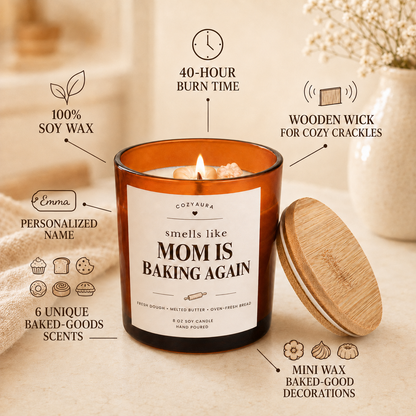 Personalized Baked Goods Candles for Baker