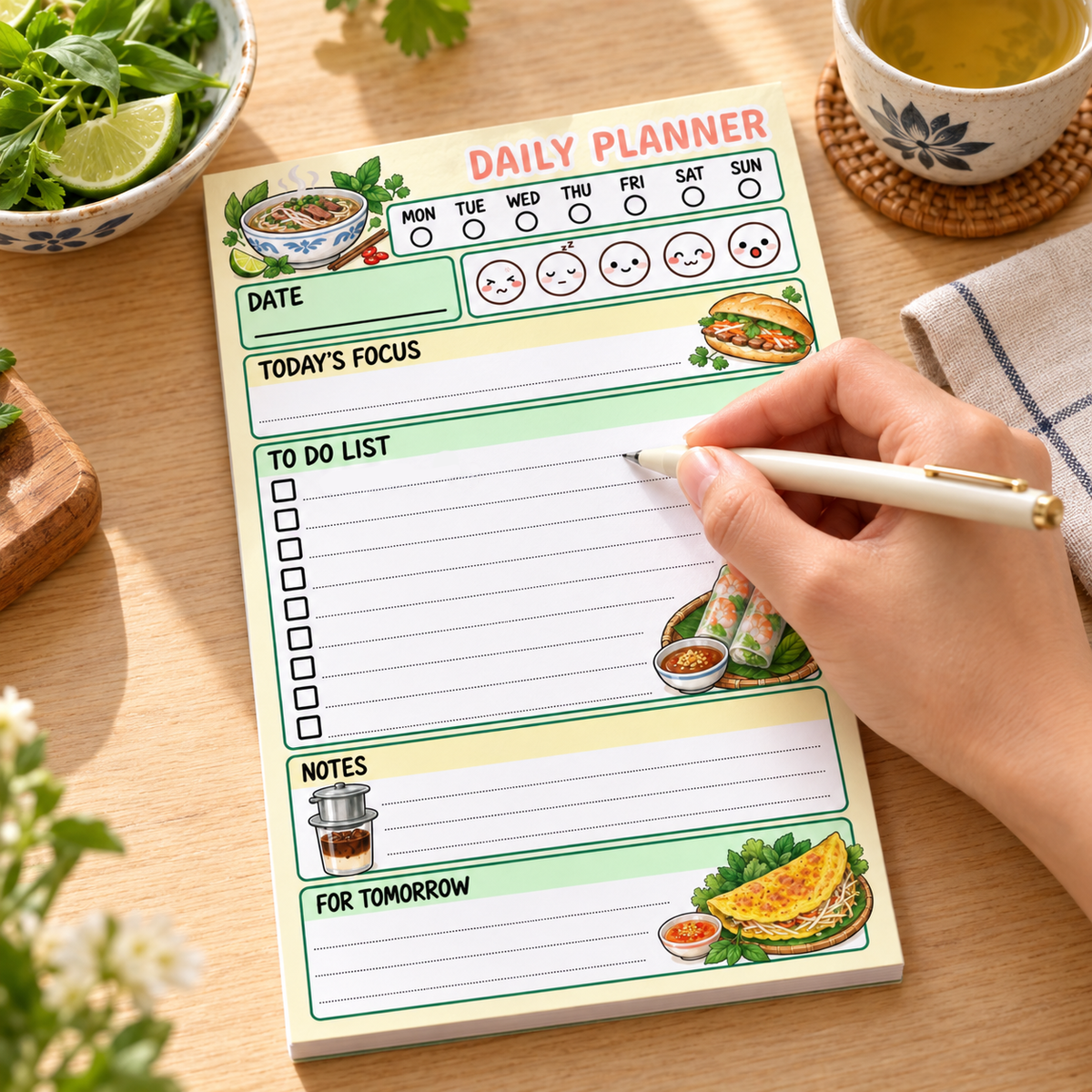 Vietnamese Food Planner Pad