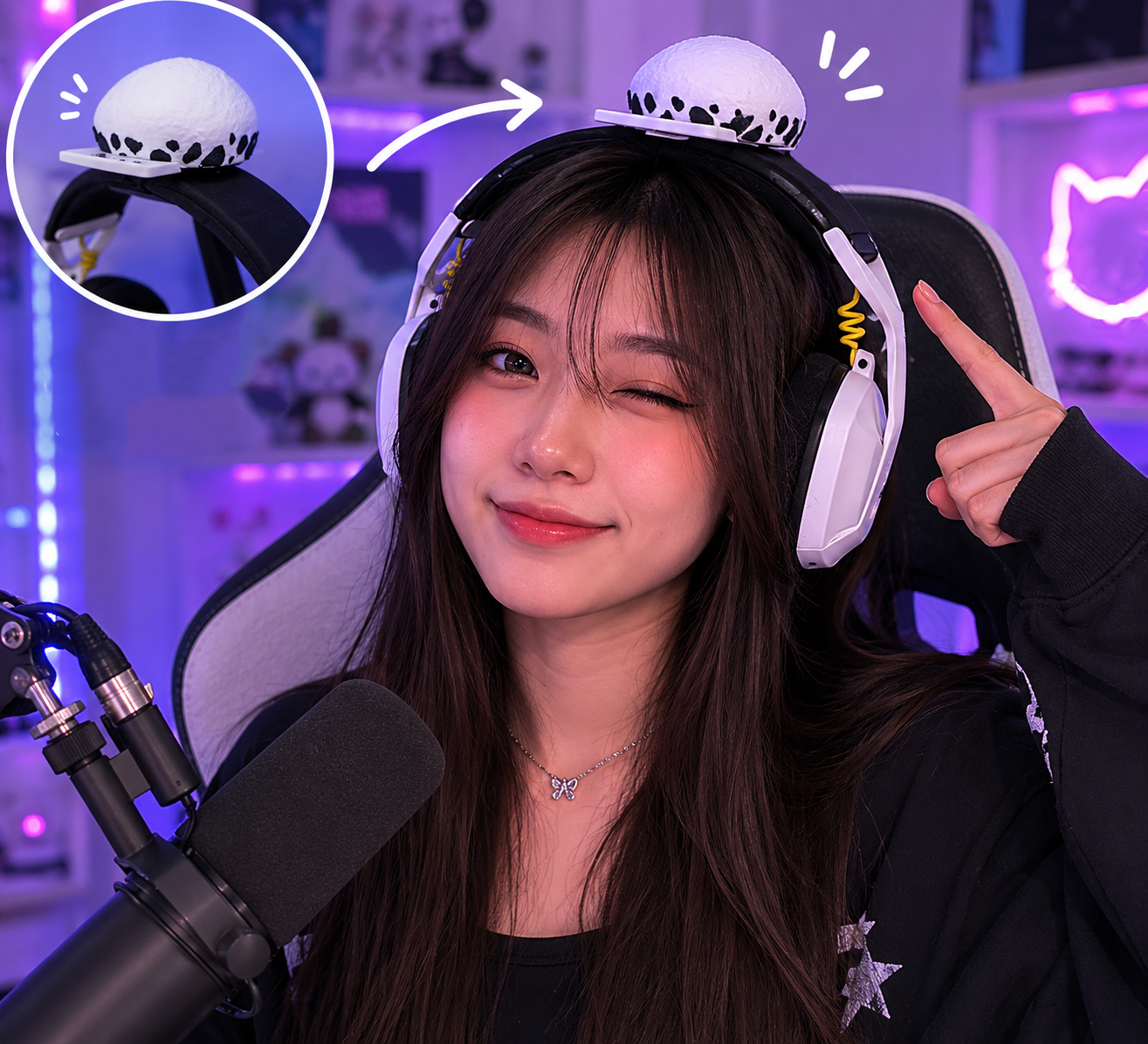 One Piece Hat Headphone Attachment