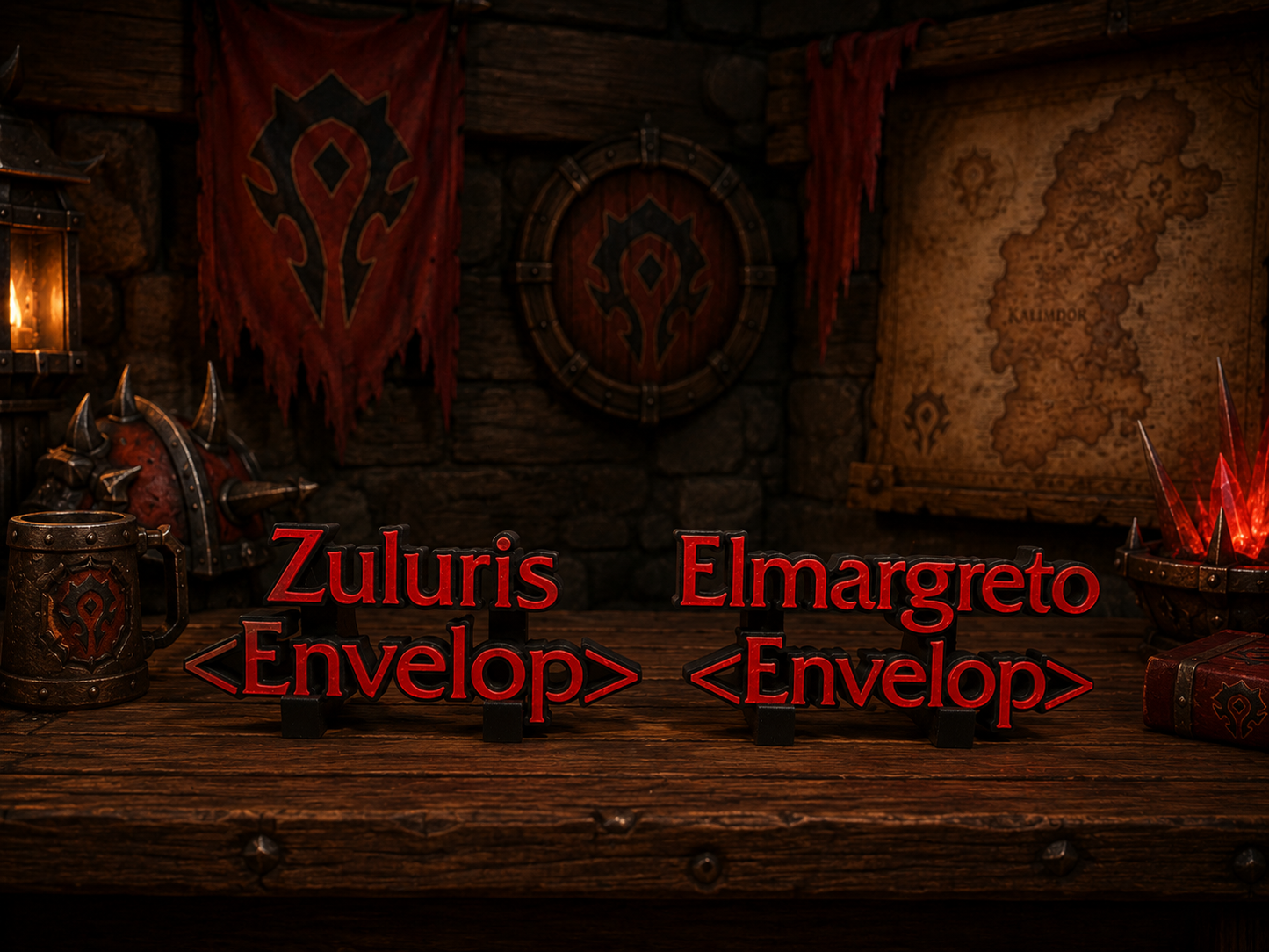 Custom World of Warcraft Small Nameplate or Ornament