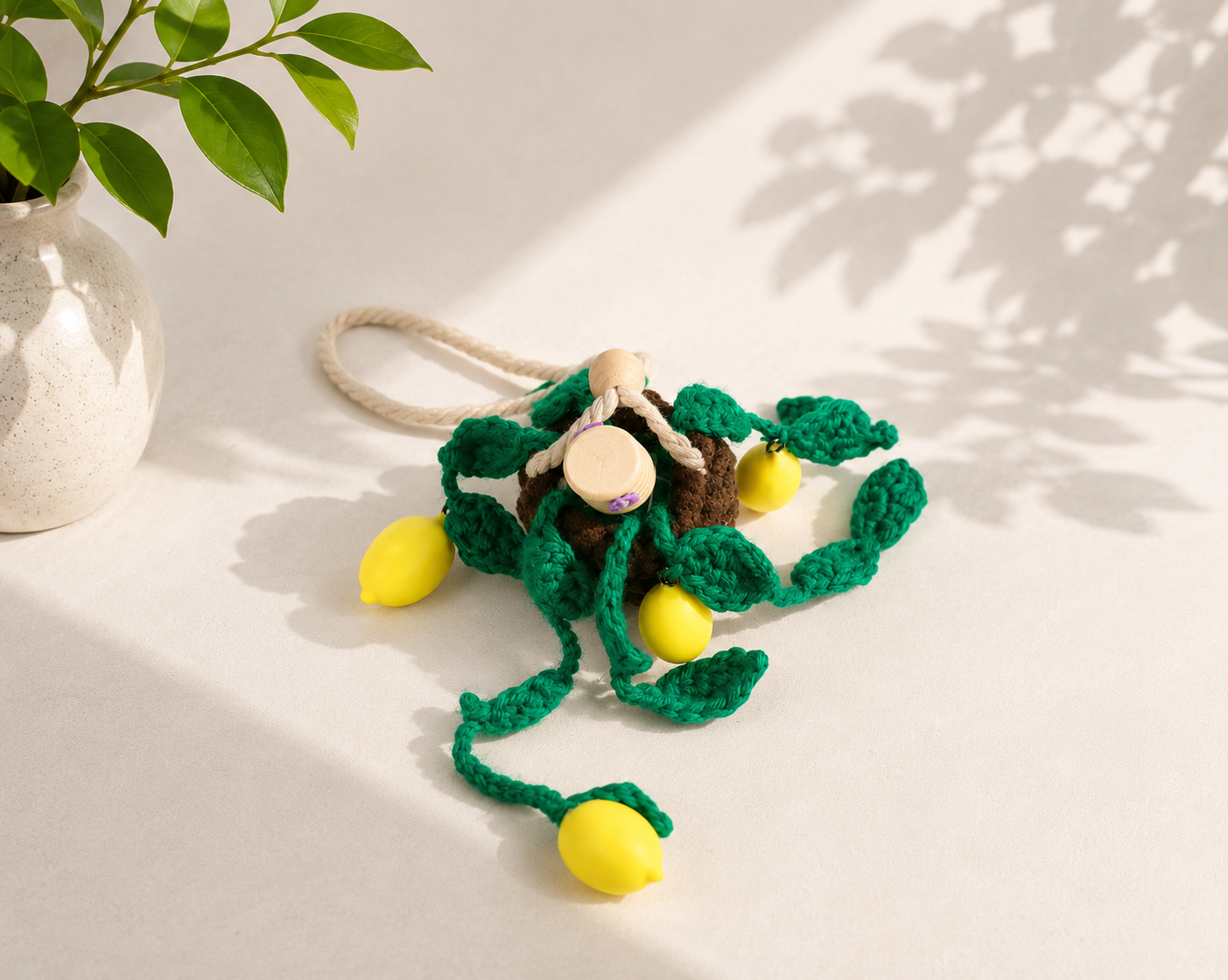 Fruit Vine Crochet Car Diffuser - Rearview Mirror Decor and Car Air Freshener Accessories