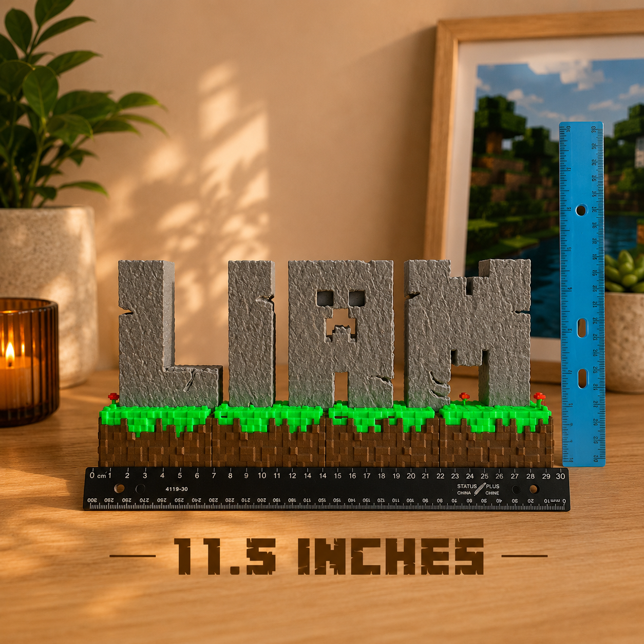 Minecraft-inspired Name Plate and Door Sign