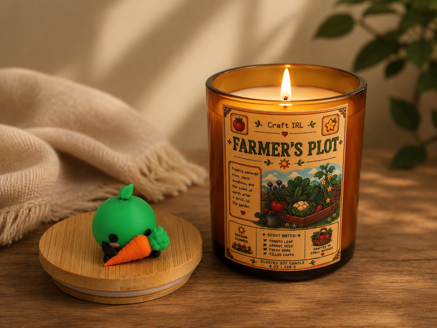Stardew Valley Inspired Candles with Junimo Buddy