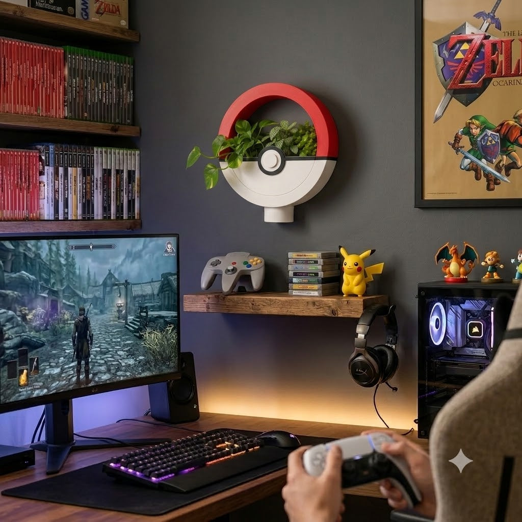 PokeBall Wall Planter